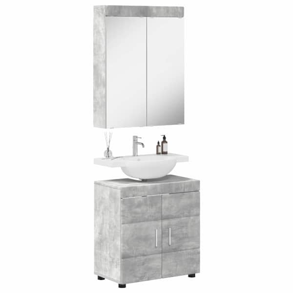 Vannitoa mööbleset TULUM 2 tk Betoonhall 60 × 34 × 63 cm