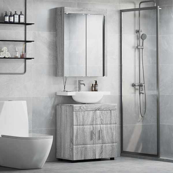 Vannitoa mööbleset TULUM 2 tk Hall Sonoma 60 × 34 × 63 cm