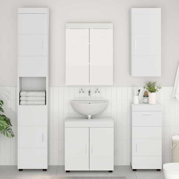 Vannitoa mööbleset TULUM 5 tk Valge 60 × 34 × 63 cm Tehispuit