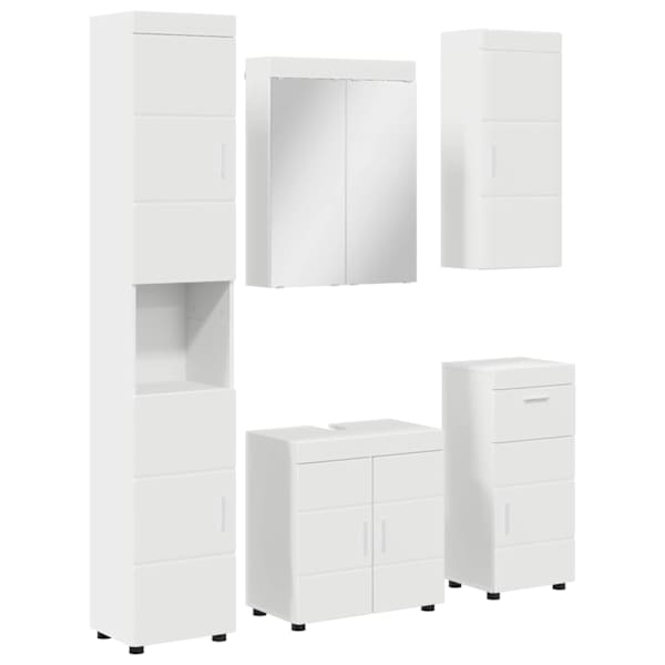 Vannitoa mööbleset TULUM 5 tk Valge 60 × 34 × 63 cm Tehispuit
