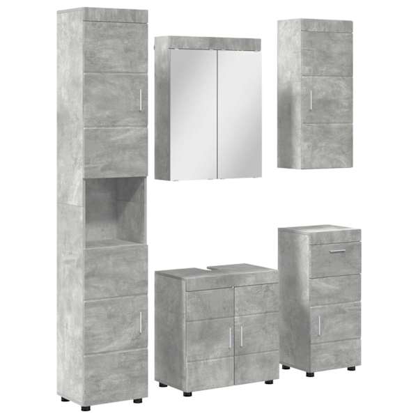 Vannitoa mööbleset TULUM 5 tk Betoonhall 60 × 34 × 63 cm
