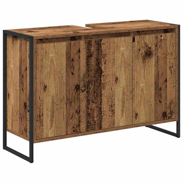 Vannitoa kapp Vana puit 90 × 30 × 60 cm Tehispuit