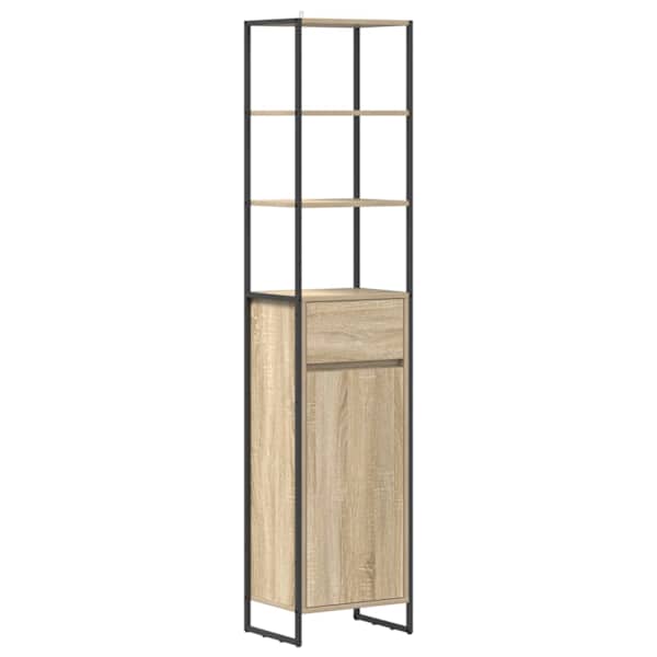 Vannitoa kapp Sonoma 40 × 30 × 180 cm Tehispuit