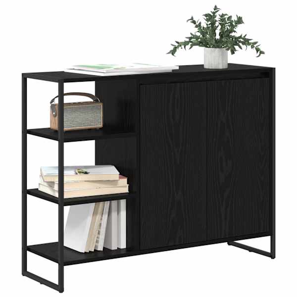 Kõrvalkapp Must tamm 96.5 × 30 × 75 cm Tehispuit