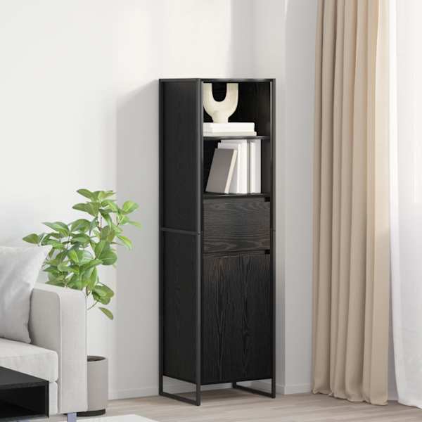 Raamaturiiul Must tamm 43 × 36 × 150.5 cm Tehispuit