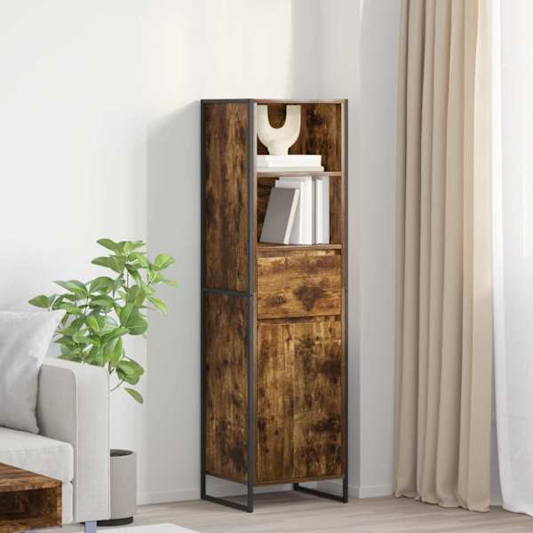 Raamaturiiul Suitsutatud tamm 43 × 36 × 150.5 cm Tehispuit
