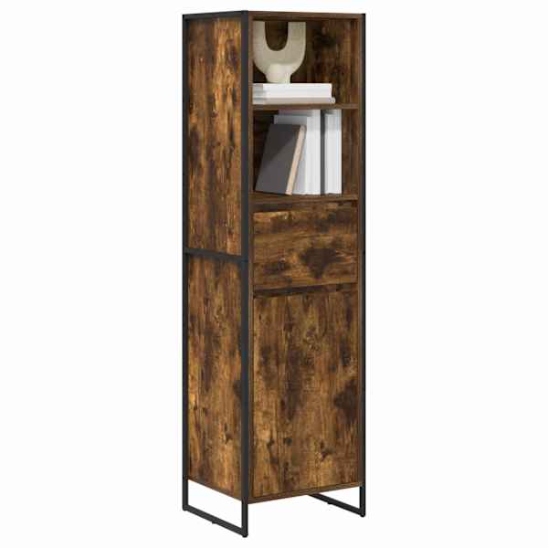 Raamaturiiul Suitsutatud tamm 43 × 36 × 150.5 cm Tehispuit
