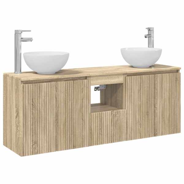 Vannitoa kapikomplekt 3 tk Sonoma tamm 49,5 × 35 × 63 cm