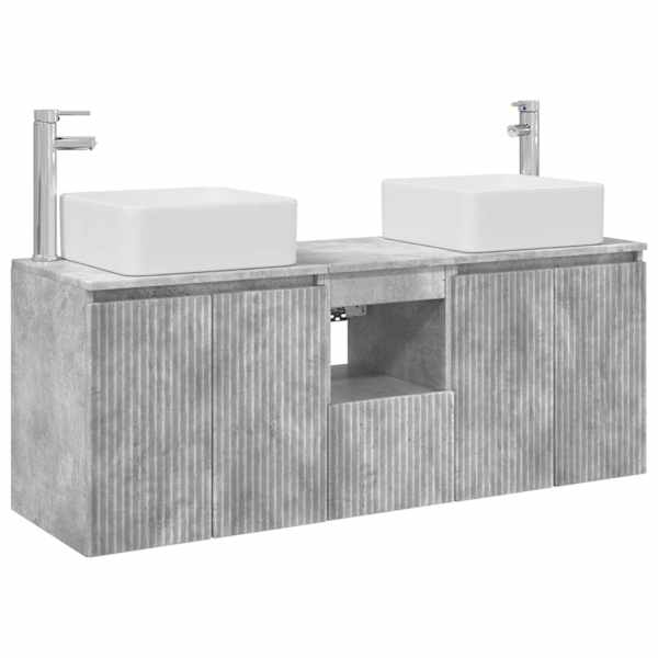Vannitoa kapikomplekt 3 tk Betoonhall 49,5 × 41 × 63 cm