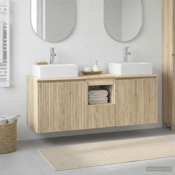 Vannitoa kapikomplekt 3 tk Sonoma tamm 49,5 × 41 × 62,5 cm