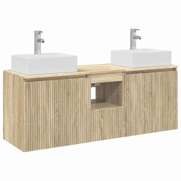 Vannitoa kapikomplekt 3 tk Sonoma tamm 49,5 × 41 × 62,5 cm