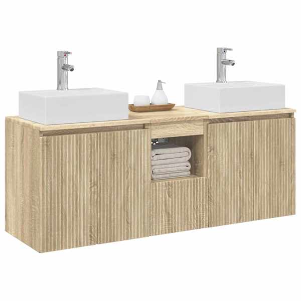 Vannitoa kapikomplekt 3 tk Sonoma tamm 49,5 × 41 × 62,5 cm