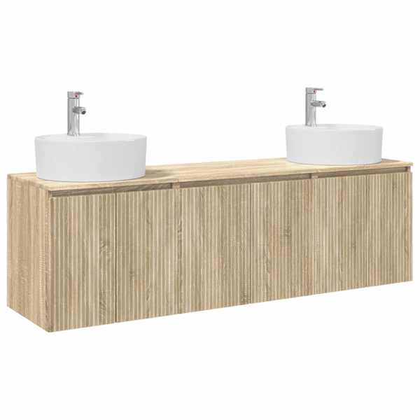 Vannitoa kapikomplekt 3 tk Sonoma tamm 49,5 × 44,5 × 65 cm