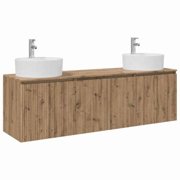 Vannitoa kapikomplekt 3 tk Artisan tamm 161.5 × 44.5 × 82 cm