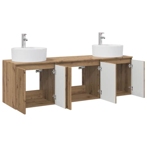 Vannitoa kapikomplekt 3 tk Artisan tamm 161.5 × 44.5 × 82 cm