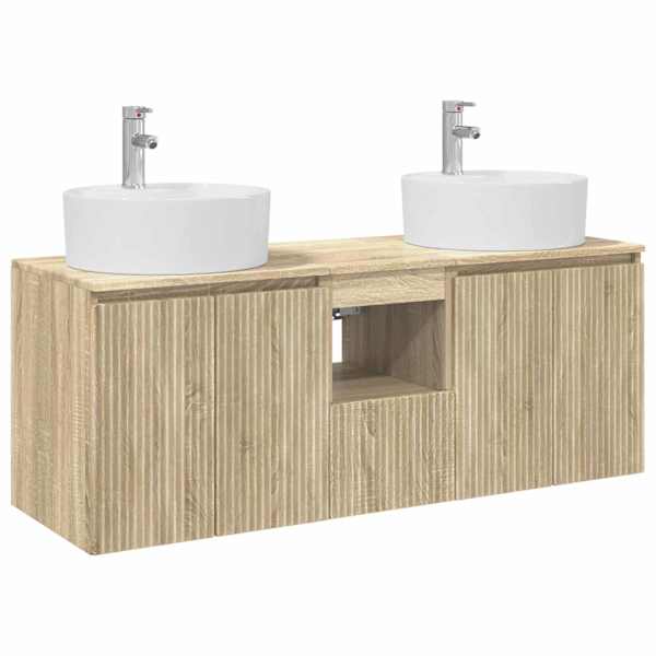 Vannitoa kapikomplekt 3 tk Sonoma tamm 49,5 × 44,5 × 65 cm