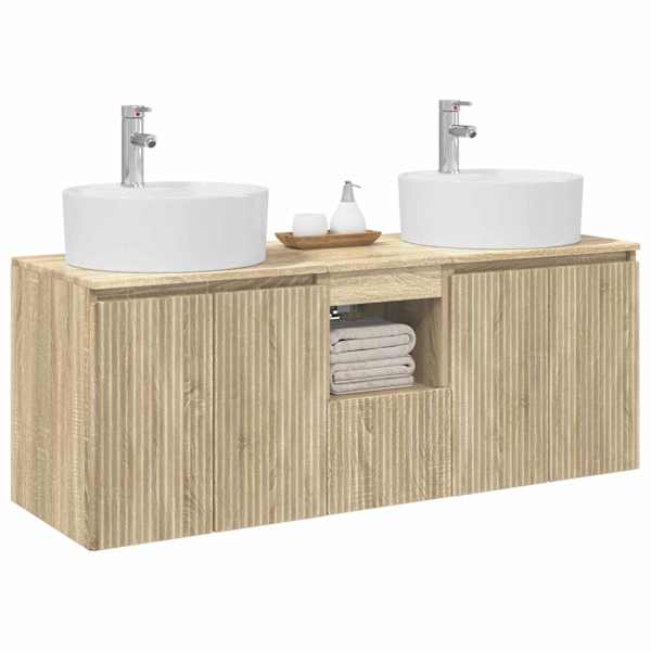 Vannitoa kapikomplekt 3 tk Sonoma tamm 49,5 × 44,5 × 65 cm