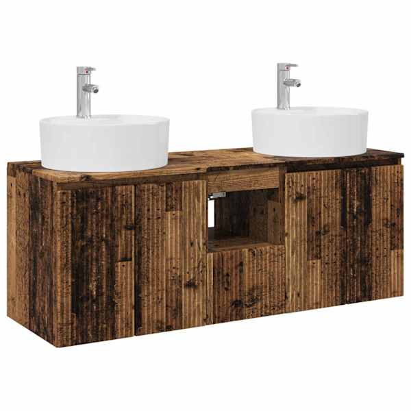Vannitoa kapikomplekt 3 tk Vana puit 49,5 × 44,5 × 65 cm