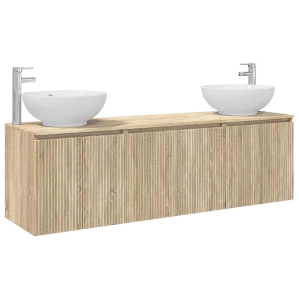 Vannitoa kapikomplekt 3 tk Sonoma tamm 49,5 × 44,5 × 65 cm