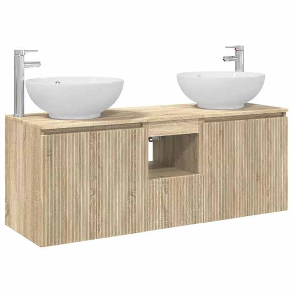 Vannitoa kapikomplekt 3 tk Sonoma tamm 49,5 × 44,5 × 65 cm