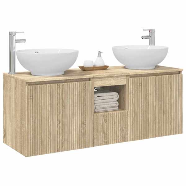 Vannitoa kapikomplekt 3 tk Sonoma tamm 49,5 × 44,5 × 65 cm