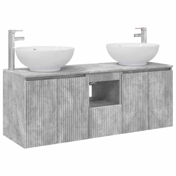 Vannitoa kapikomplekt 3 tk Betoonhall 49,5 × 44,5 × 65 cm