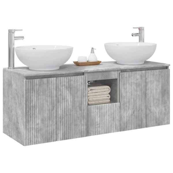 Vannitoa kapikomplekt 3 tk Betoonhall 49,5 × 44,5 × 65 cm