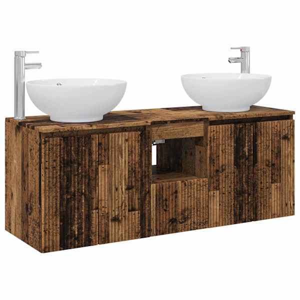 Vannitoa kapikomplekt 3 tk Vana puit 49,5 × 44,5 × 65 cm