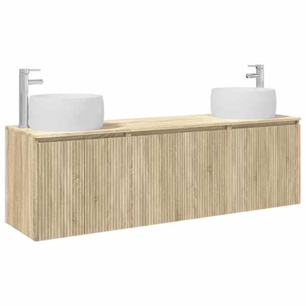 Vannitoa kapikomplekt 3 tk Sonoma tamm 49,5 × 44,5 × 66 cm