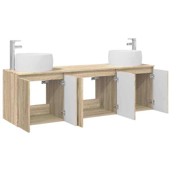Vannitoa kapikomplekt 3 tk Sonoma tamm 49,5 × 44,5 × 66 cm