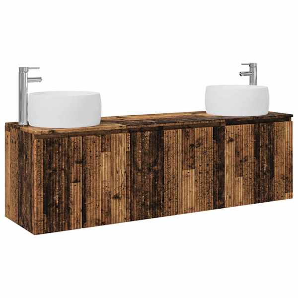 Vannitoa kapikomplekt 3 tk Vana puit 49,5 × 44,5 × 66 cm