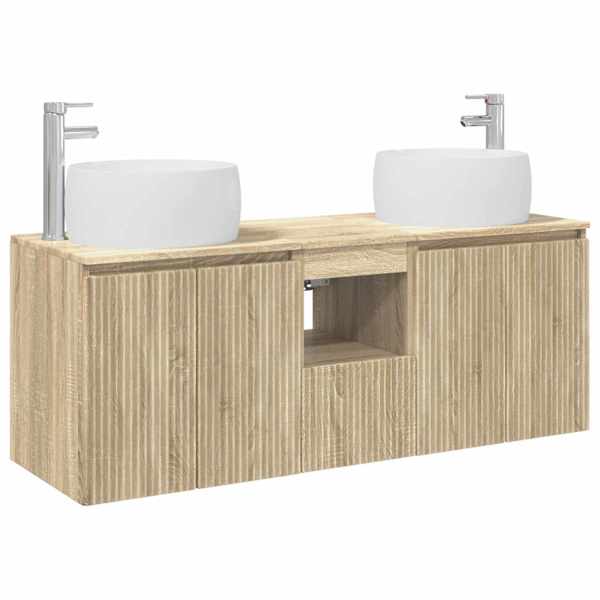 Vannitoa kapikomplekt 3 tk Sonoma tamm 49,5 × 44,5 × 66 cm