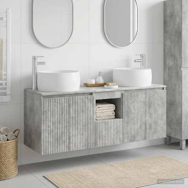 Vannitoa kapikomplekt 3 tk Betoonhall 49,5 × 44,5 × 66 cm