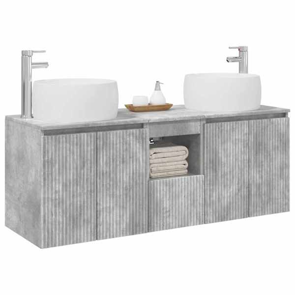 Vannitoa kapikomplekt 3 tk Betoonhall 49,5 × 44,5 × 66 cm