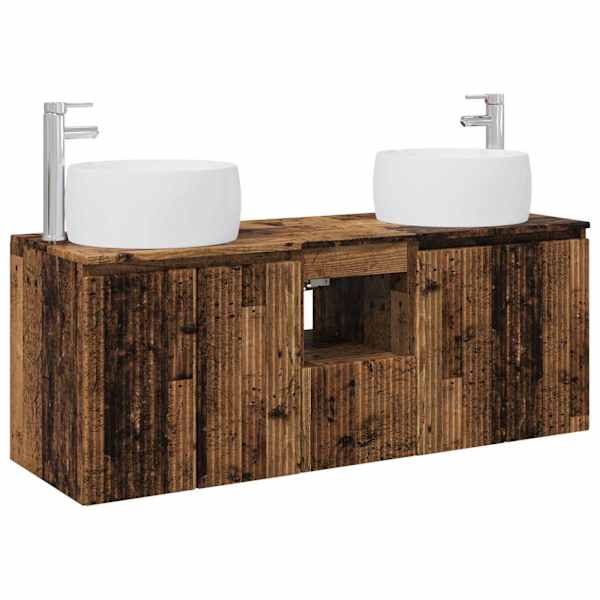 Vannitoa kapikomplekt 3 tk Vana puit 49,5 × 44,5 × 66 cm