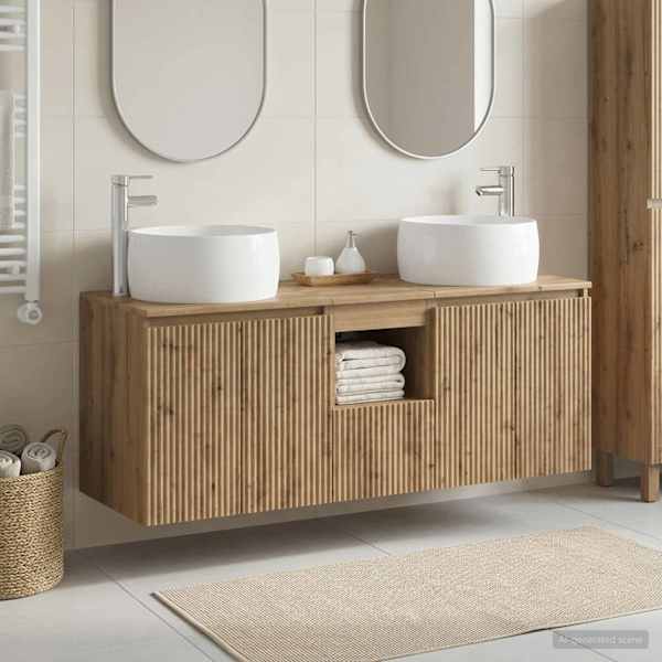 Vannitoa kapikomplekt 3 tk Artisan tamm 49,5 × 44,5 × 66 cm