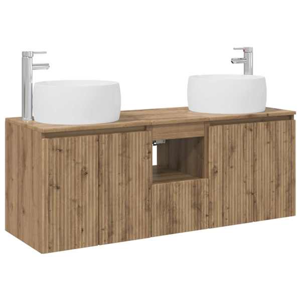 Vannitoa kapikomplekt 3 tk Artisan tamm 49,5 × 44,5 × 66 cm