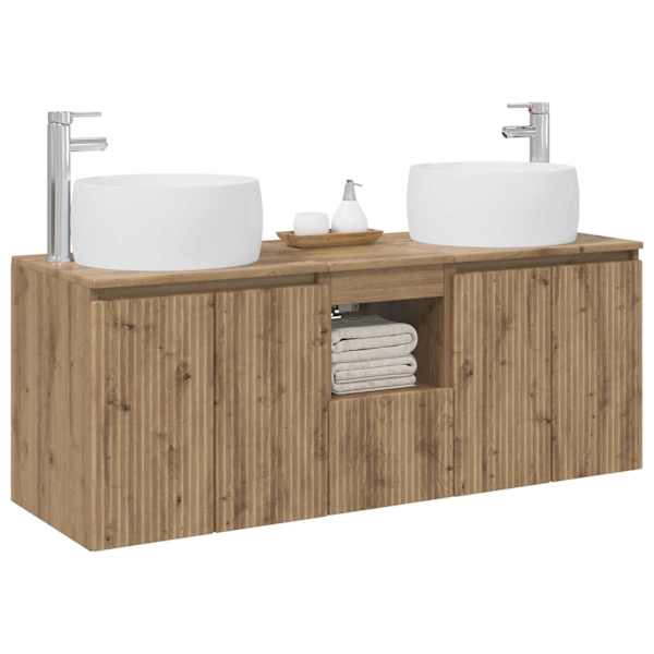 Vannitoa kapikomplekt 3 tk Artisan tamm 49,5 × 44,5 × 66 cm
