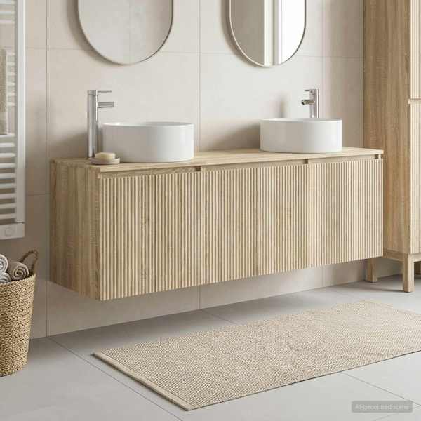 Vannitoa kapikomplekt 3 tk Sonoma tamm 161,5 × 44,5 × 80 cm