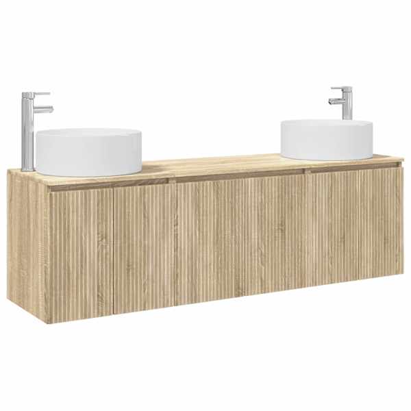 Vannitoa kapikomplekt 3 tk Sonoma tamm 161,5 × 44,5 × 80 cm