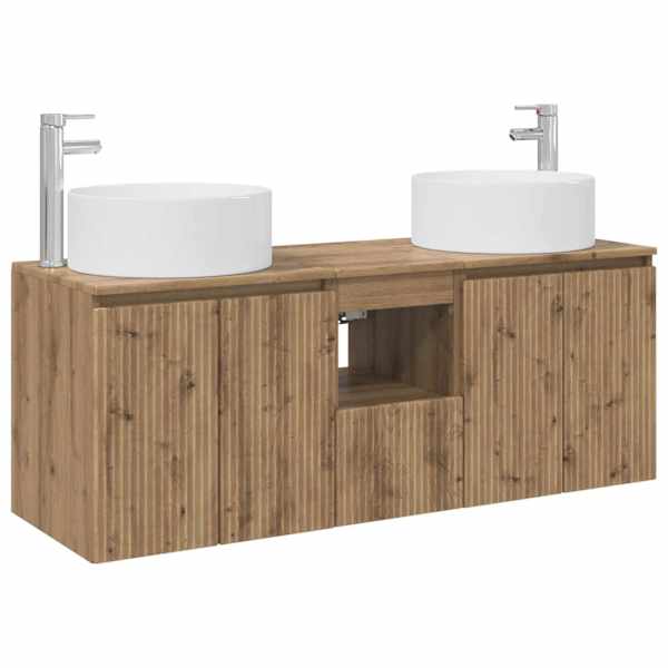 Vannitoa kapikomplekt 3 tk Artisan tamm 49,5 × 44,5 × 65,5 cm