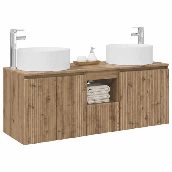 Vannitoa kapikomplekt 3 tk Artisan tamm 49,5 × 44,5 × 65,5 cm