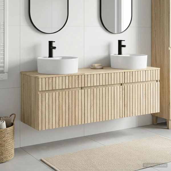 Vannitoa kapikomplekt 3 tk Sonoma tamm 157 × 44,5 × 82 cm