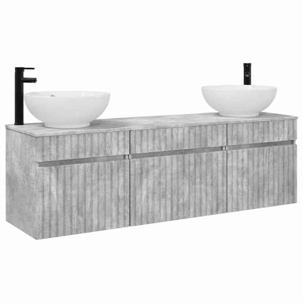 Vannitoa kapikomplekt 3 tk Betoonhall 49 × 44,5 × 66,5 cm