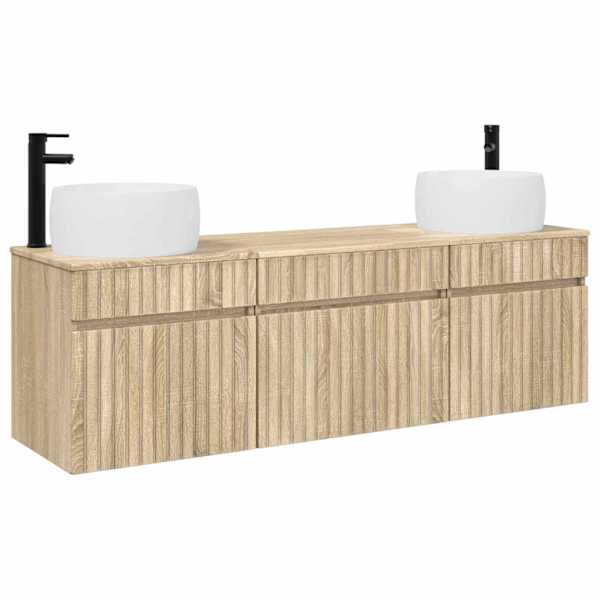 Vannitoa kapikomplekt 3 tk Sonoma tamm 49 × 44,5 × 66 cm