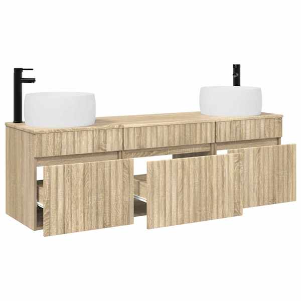 Vannitoa kapikomplekt 3 tk Sonoma tamm 49 × 44,5 × 66 cm
