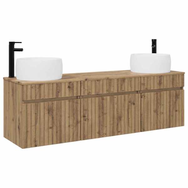 Vannitoa kapikomplekt 3 tk Artisan tamm 49 × 44,5 × 66 cm