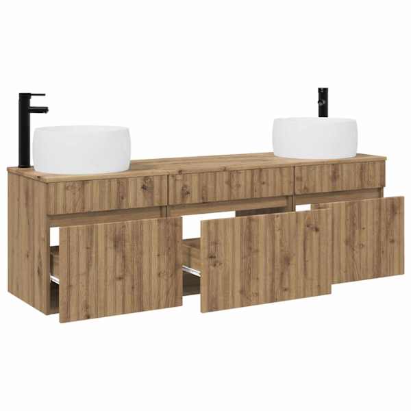 Vannitoa kapikomplekt 3 tk Artisan tamm 49 × 44,5 × 66 cm
