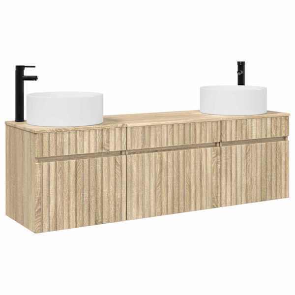 Vannitoa kapikomplekt 3 tk Sonoma tamm 49 × 44,5 × 65,5 cm
