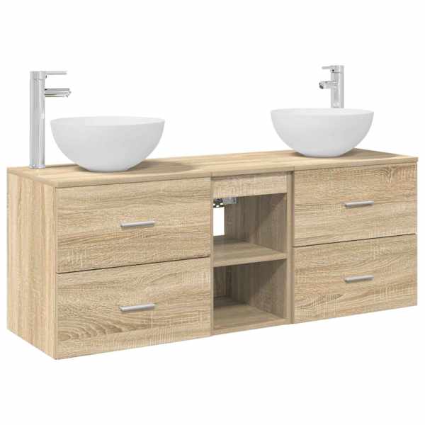 Vannitoa kapikomplekt 3 tk Sonoma tamm 49,5 × 41 × 64,5 cm